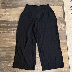 HALARA Women’s Linen Wide Leg Pant Black